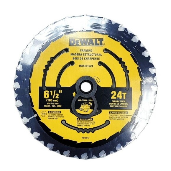 DeWalt Lot of 6-6.5" 24T Carbide Teeth Circular Saw Blade NEW - Picture 2 of 7